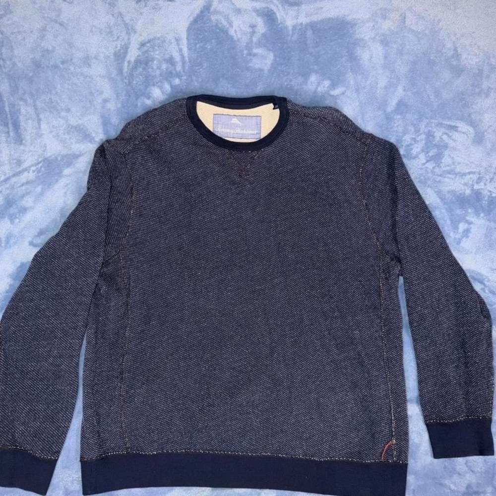 Tommy Bahama Sweater‎ Mens size 2xl  Knit Pullover Navy Blue Beach Coastal